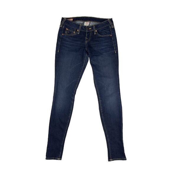 True Religion Stella XXX Low Rise Skinny fit Dark Wash Stretch Jeans Size 26 - Picture 4 of 13
